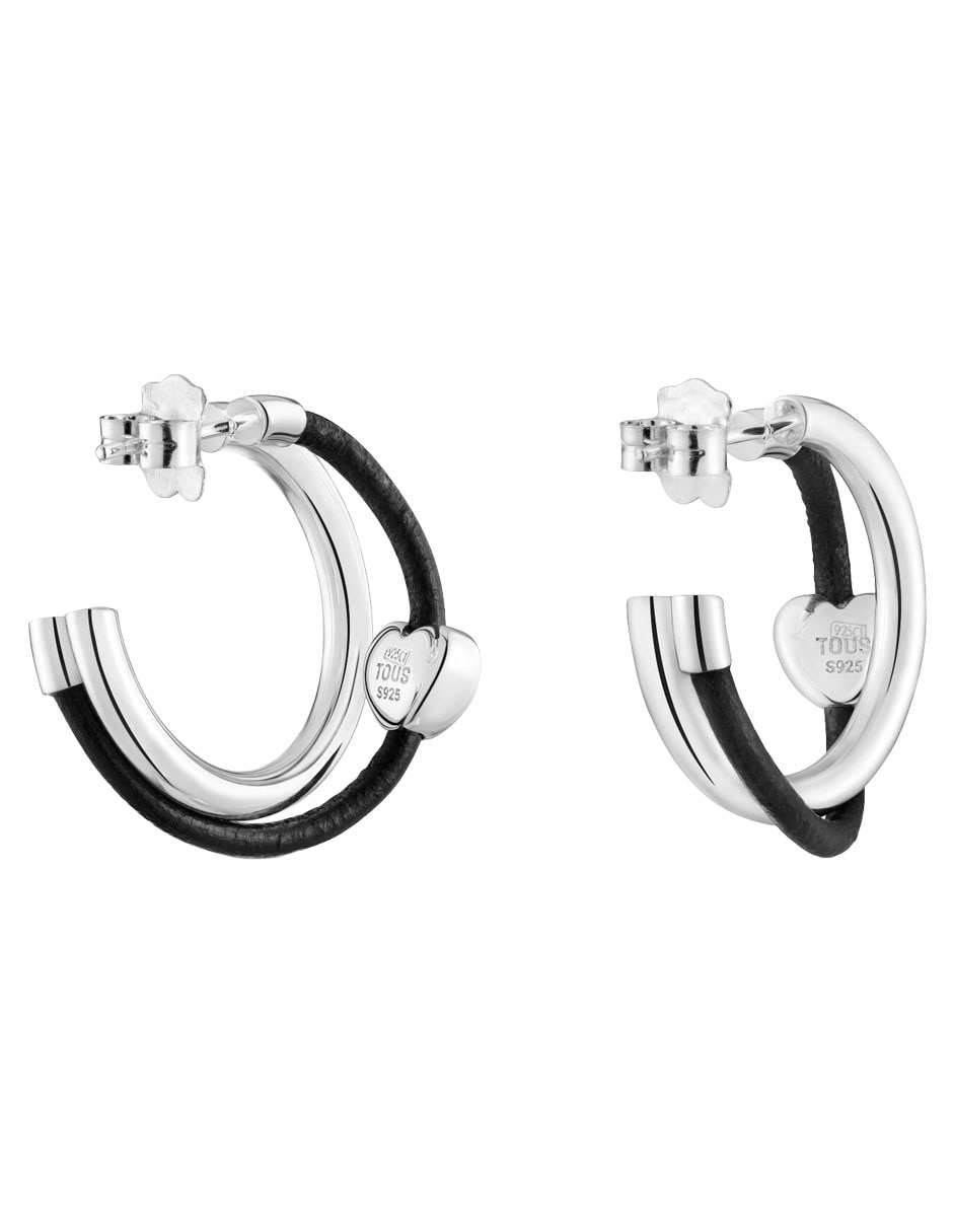 Aretes Bold Motif de plata P 925 con acabado brillante 3