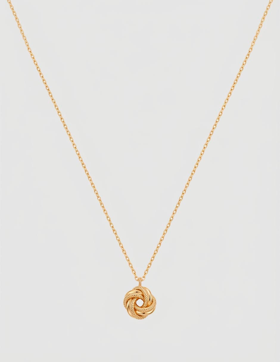 Collar de nudo de oro 14 K 1