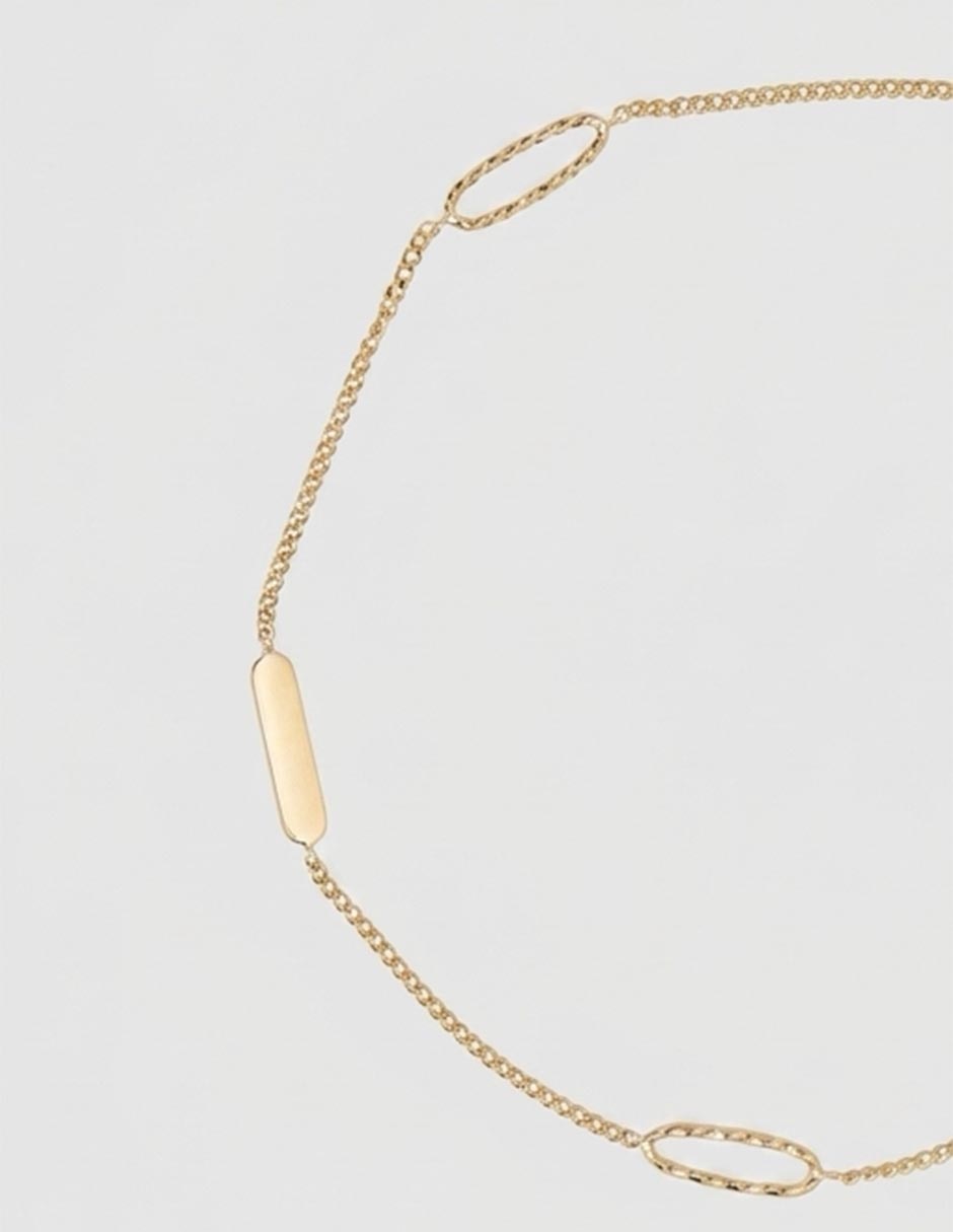 Pulsera de oro 14 K Bracelet con acabado pulido 2