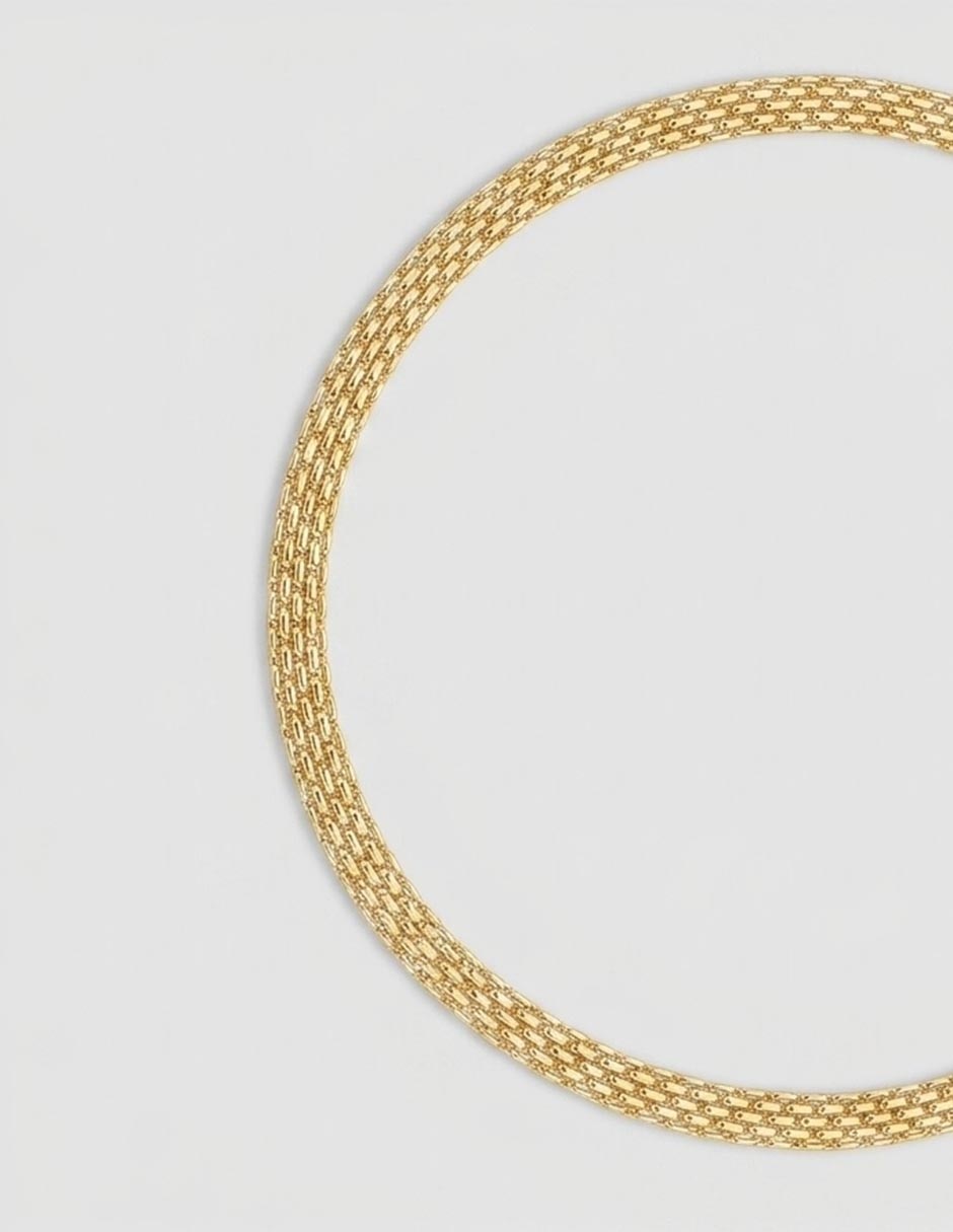 Pulsera de oro 14 K Bracelet con acabado brillante 2
