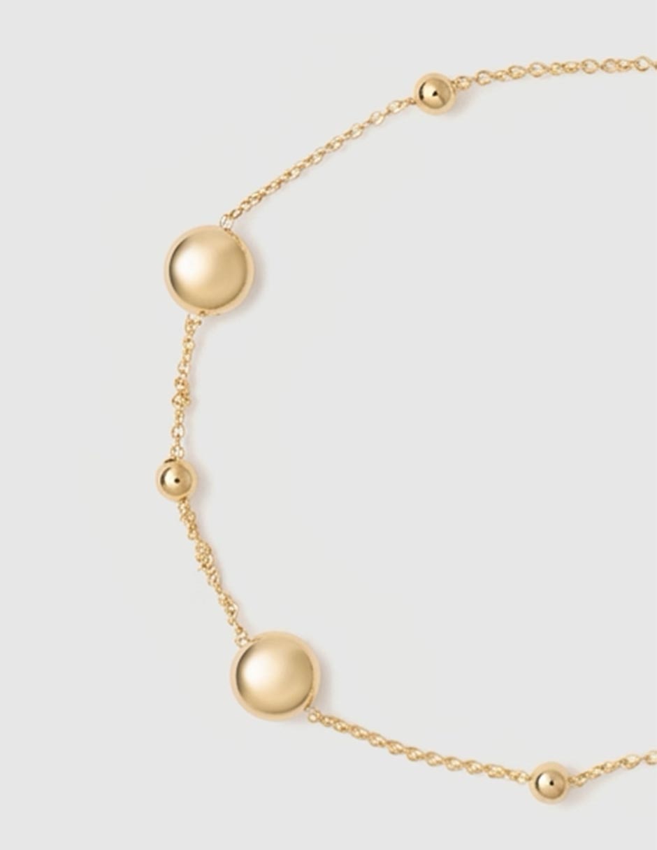 Pulsera de oro 14 K Bracelet con acabado pulido 2