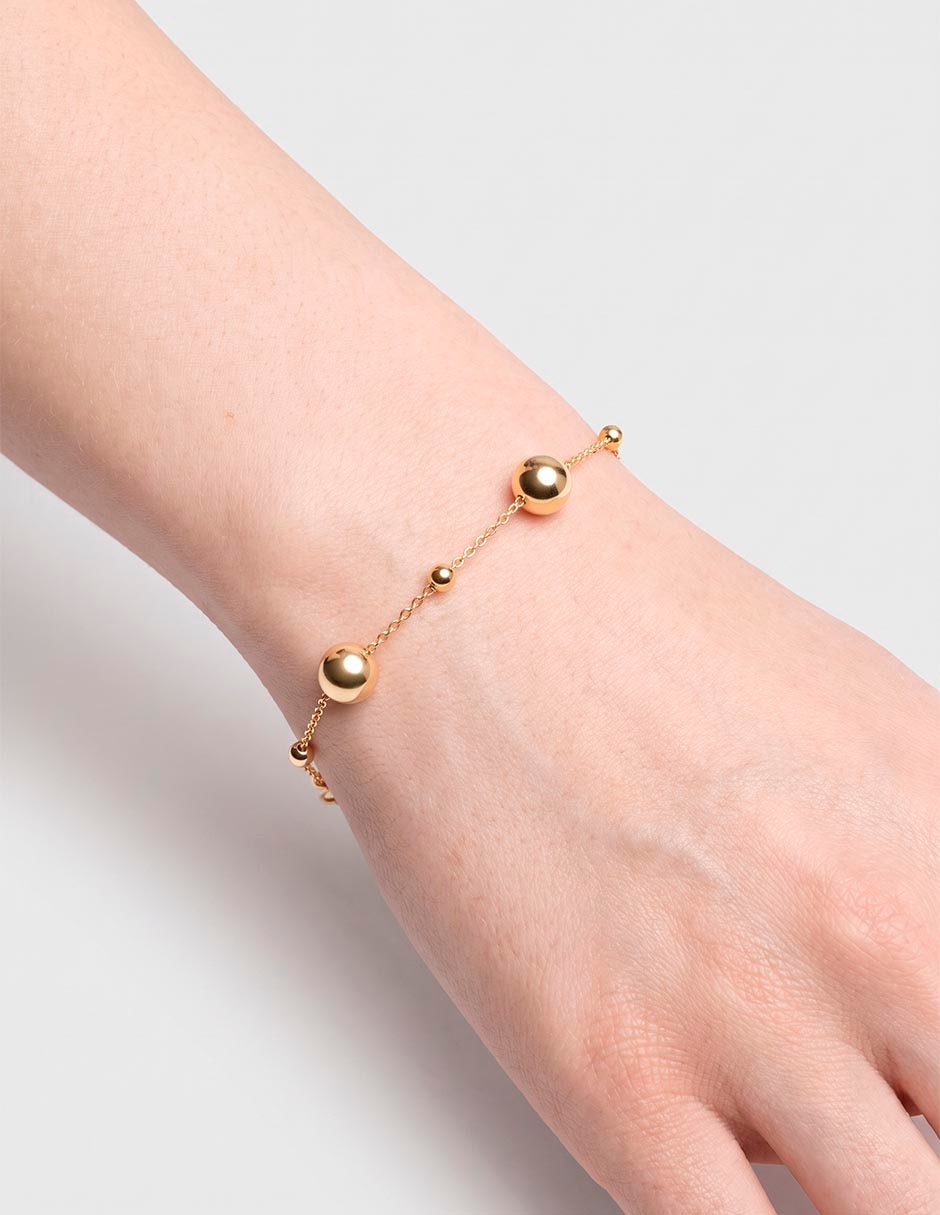 Pulsera de oro 14 K Bracelet con acabado pulido 3