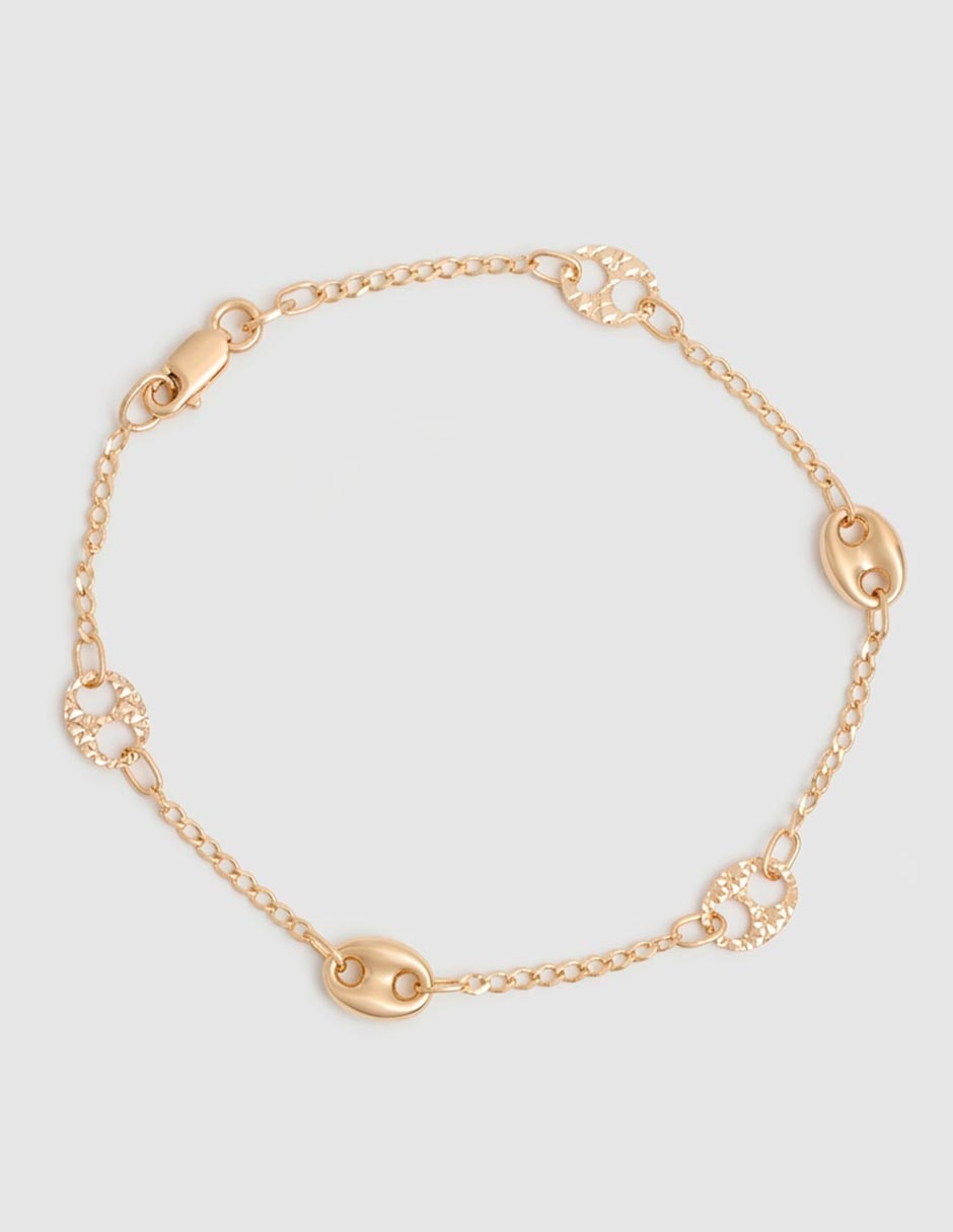 Pulsera de oro 14 k acabado pulido Pulsera de oro 14 k acabado pulido