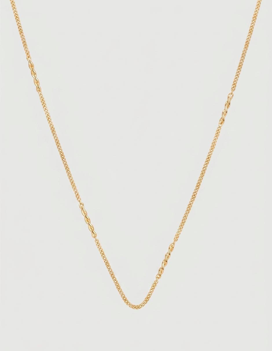 Collar de oro amarillo 14 k