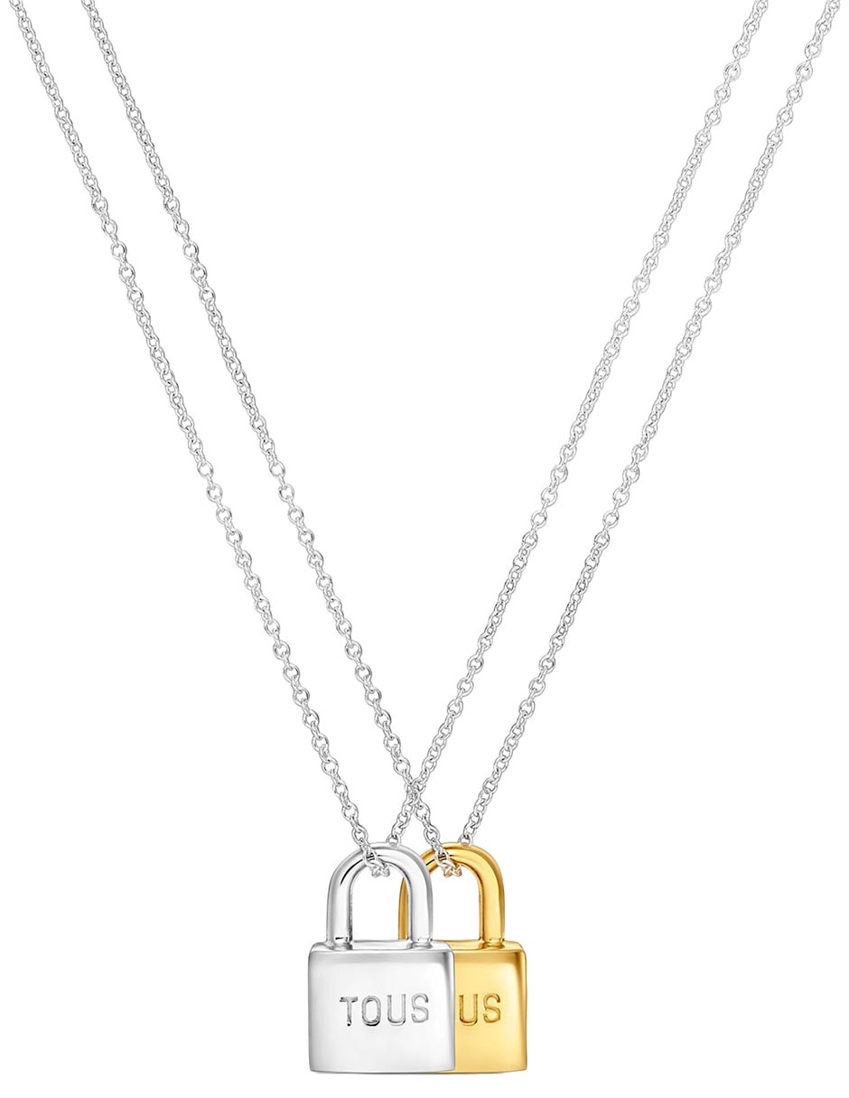 Set collar con dije de candado Tous Tous Unlock de Plata P 925