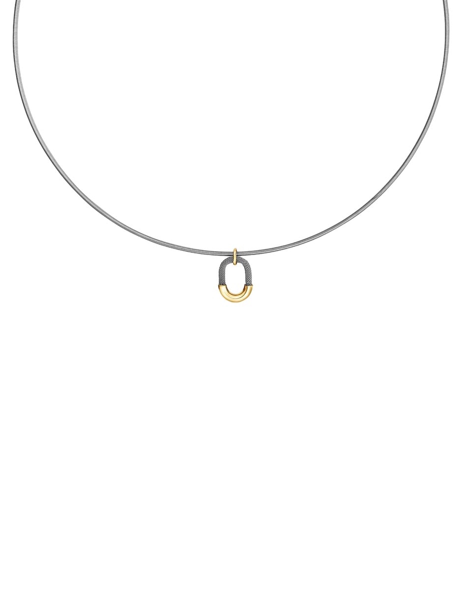 Collar Unlock de oro amarillo 14 K