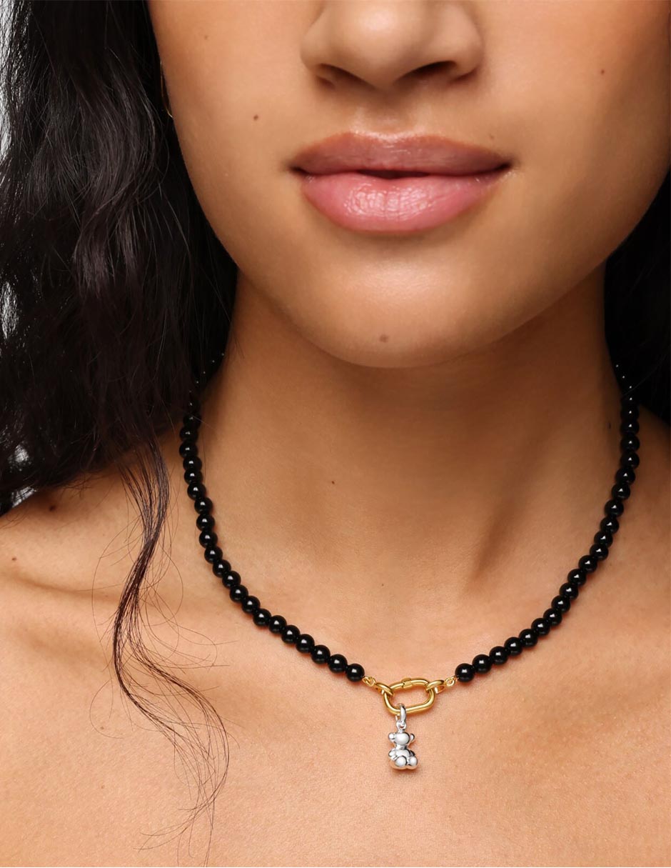 Collar de ovalado hold oval de plata p 925 3