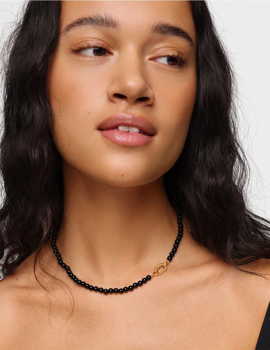Collar de ovalado hold oval de plata p 925 7