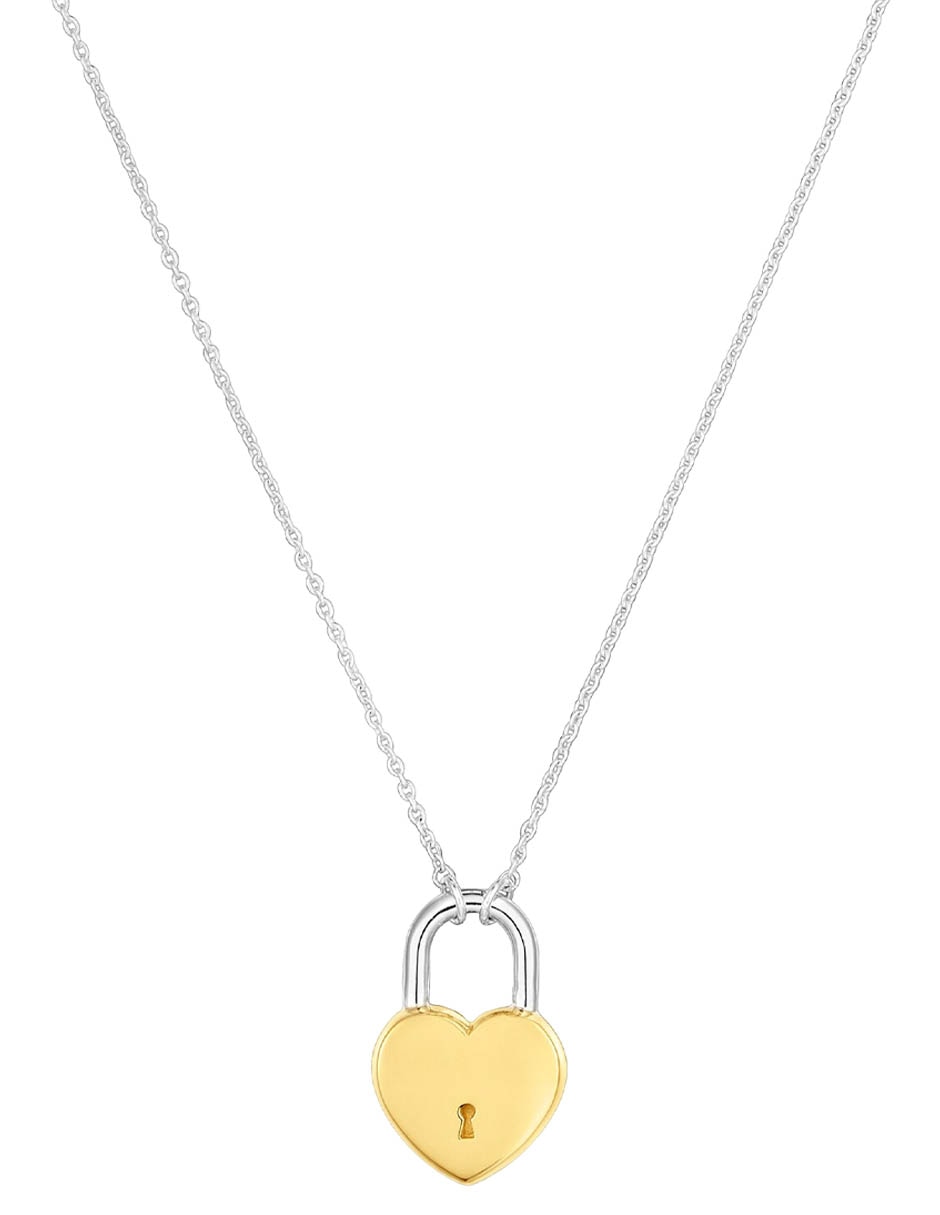 Collar con dije de candado Unlock de plata P 925 1