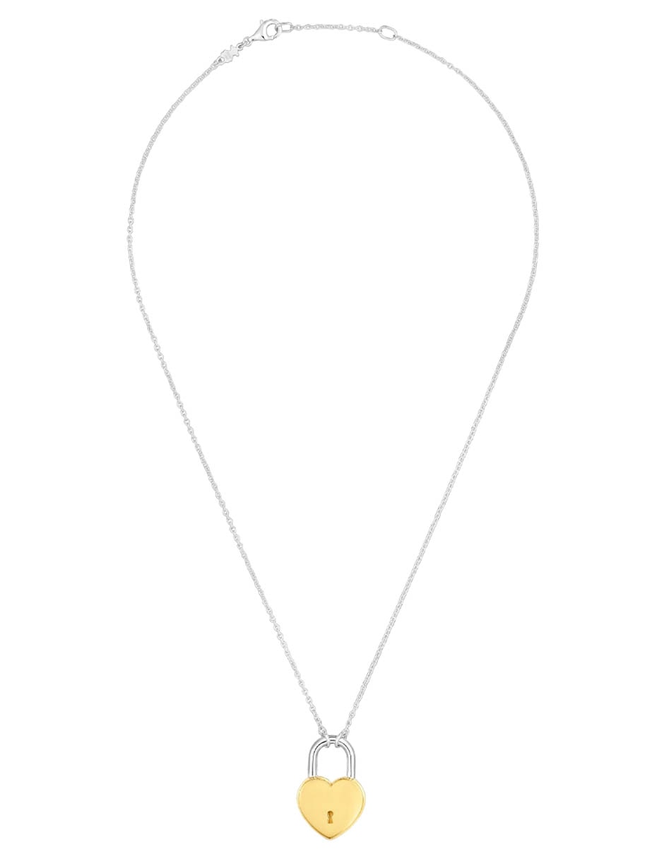 Collar con dije de candado Unlock de plata P 925 2
