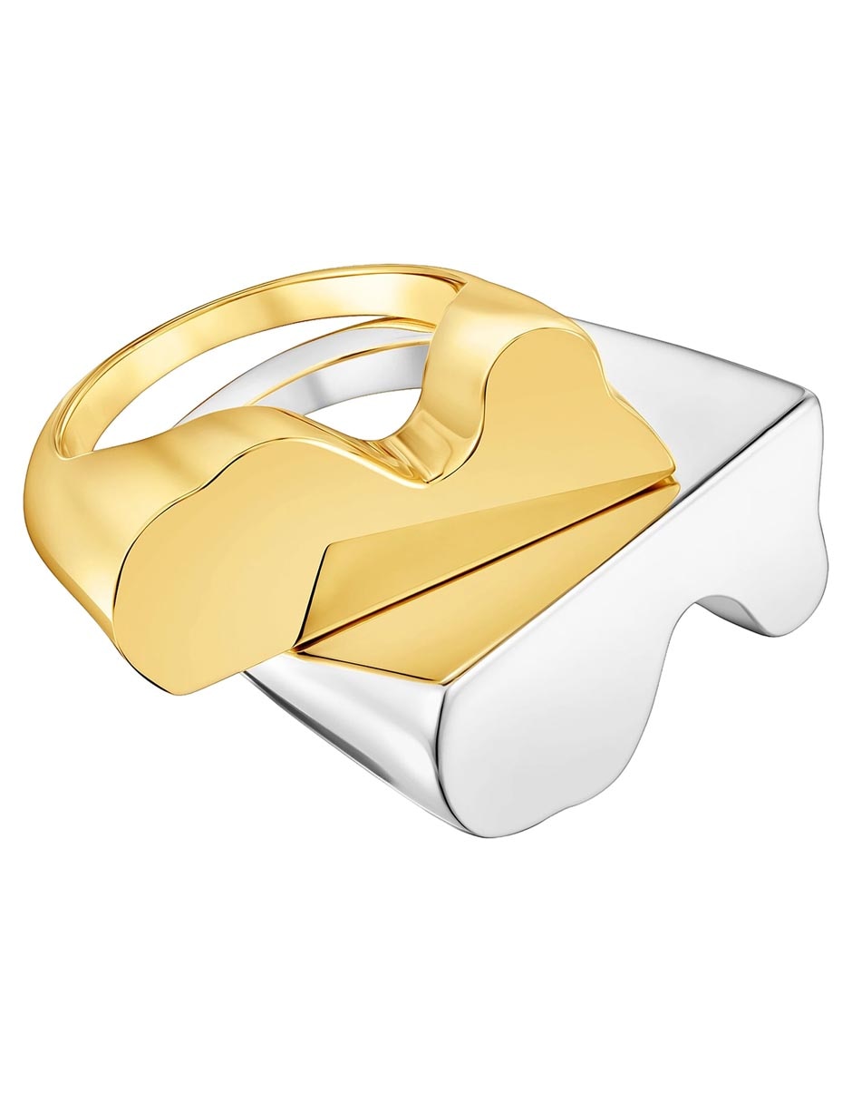 Set de anillos de oso 1950 P925 de plata brillante 6