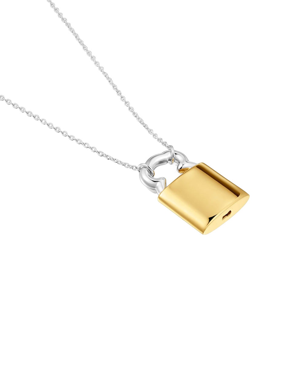 Collar con dije de candado Unlock de plata P 925 3