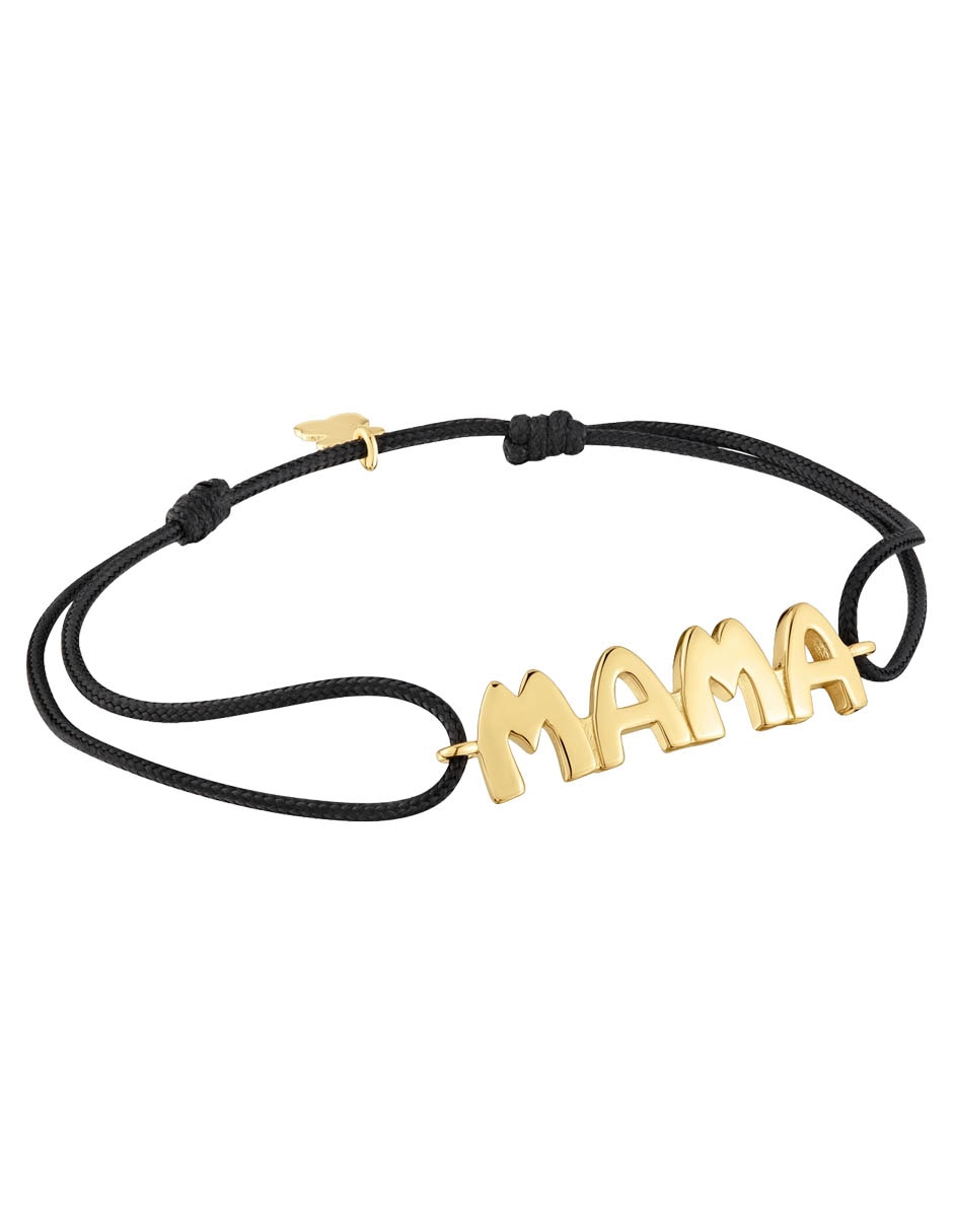 Pulsera de plata P 925 Mama con acabado baño de oro 1