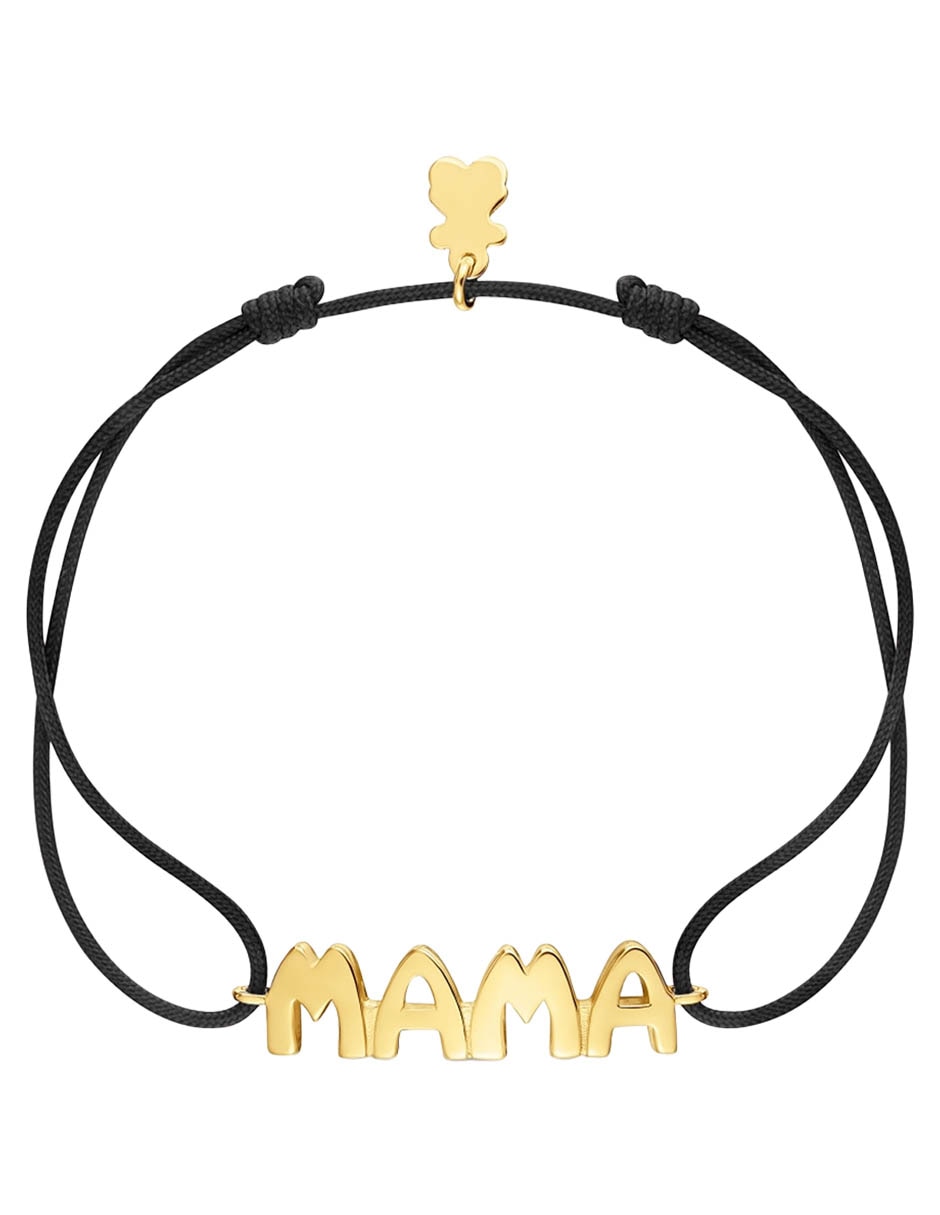 Pulsera de plata P 925 Mama con acabado baño de oro 2