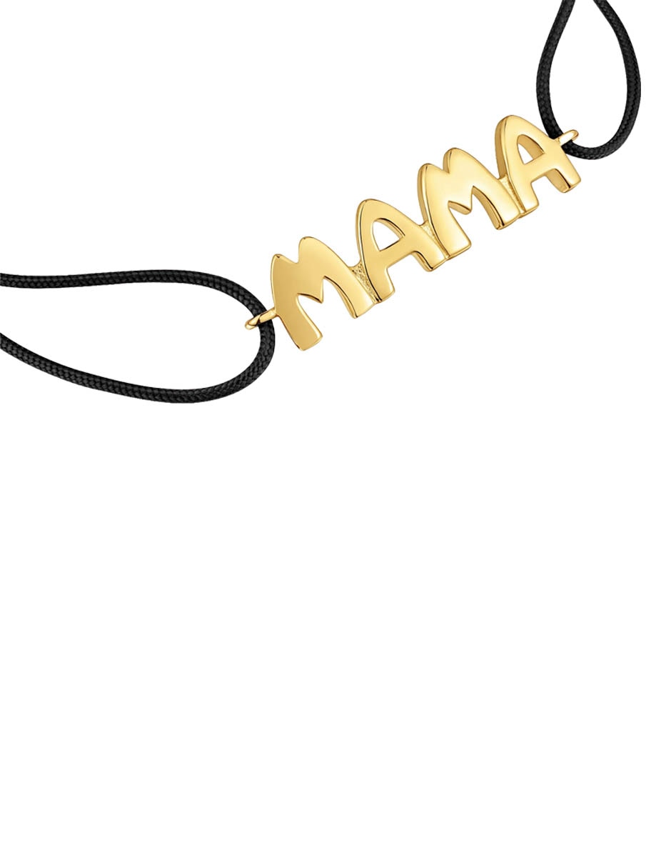 Pulsera de plata P 925 Mama con acabado baño de oro 3