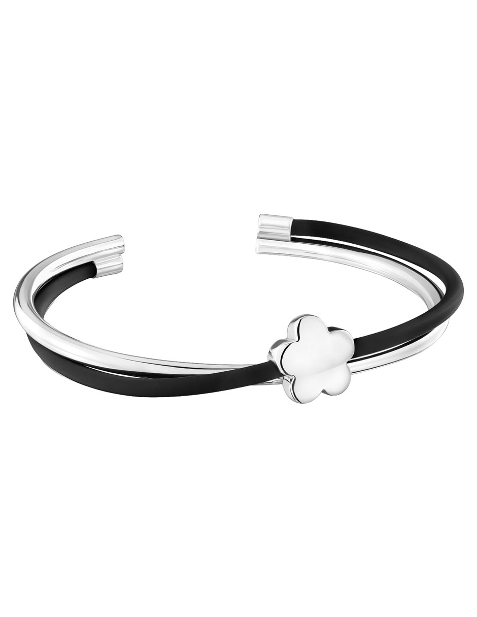 Pulsera de plata Bold Motif con acabado brillante 1