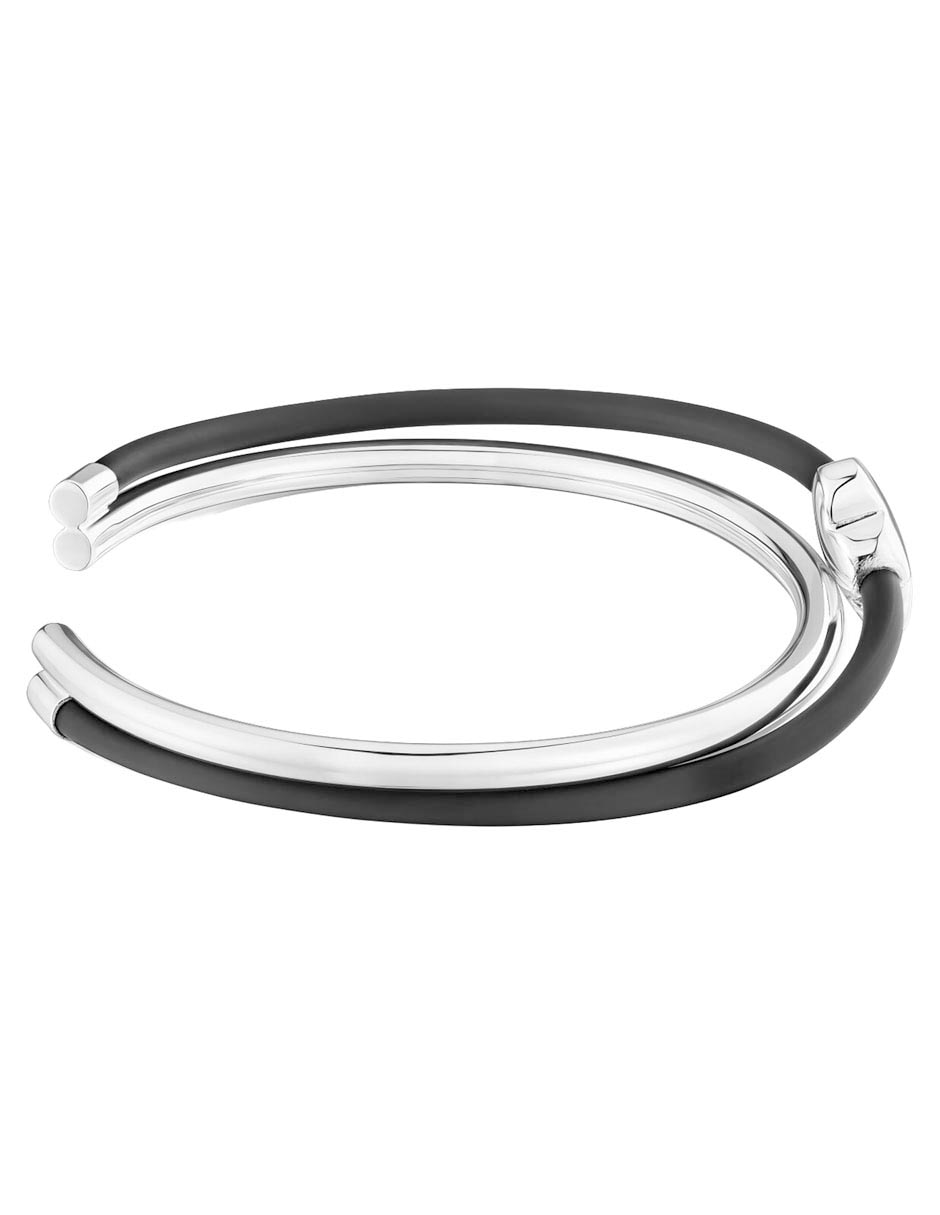 Pulsera de plata Bold Motif con acabado brillante 2