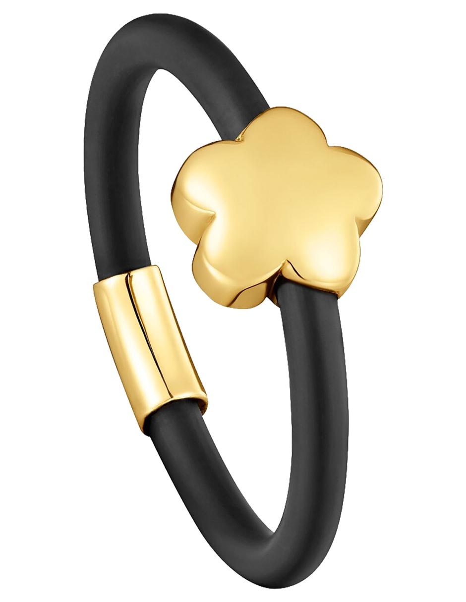 Anillo de flor Tous Bold Motif 14 K de oro amarillo brillante