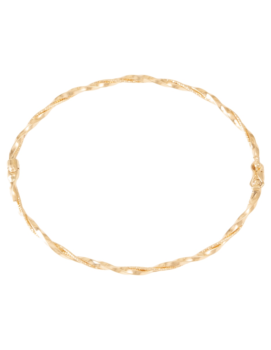 Brazalete de oro con 14 K acabado pulido Brazalete de oro con 14 K acabado pulido