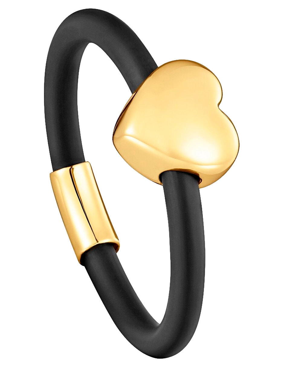 Anillo de corazón tous bold motif 14 k de oro amarillo brillante