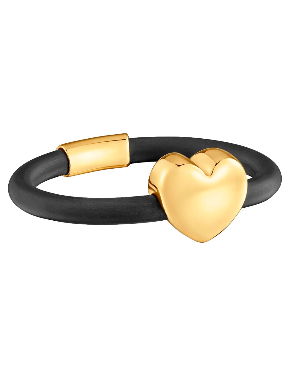Anillo de corazón tous bold motif 14 k de oro amarillo brillante