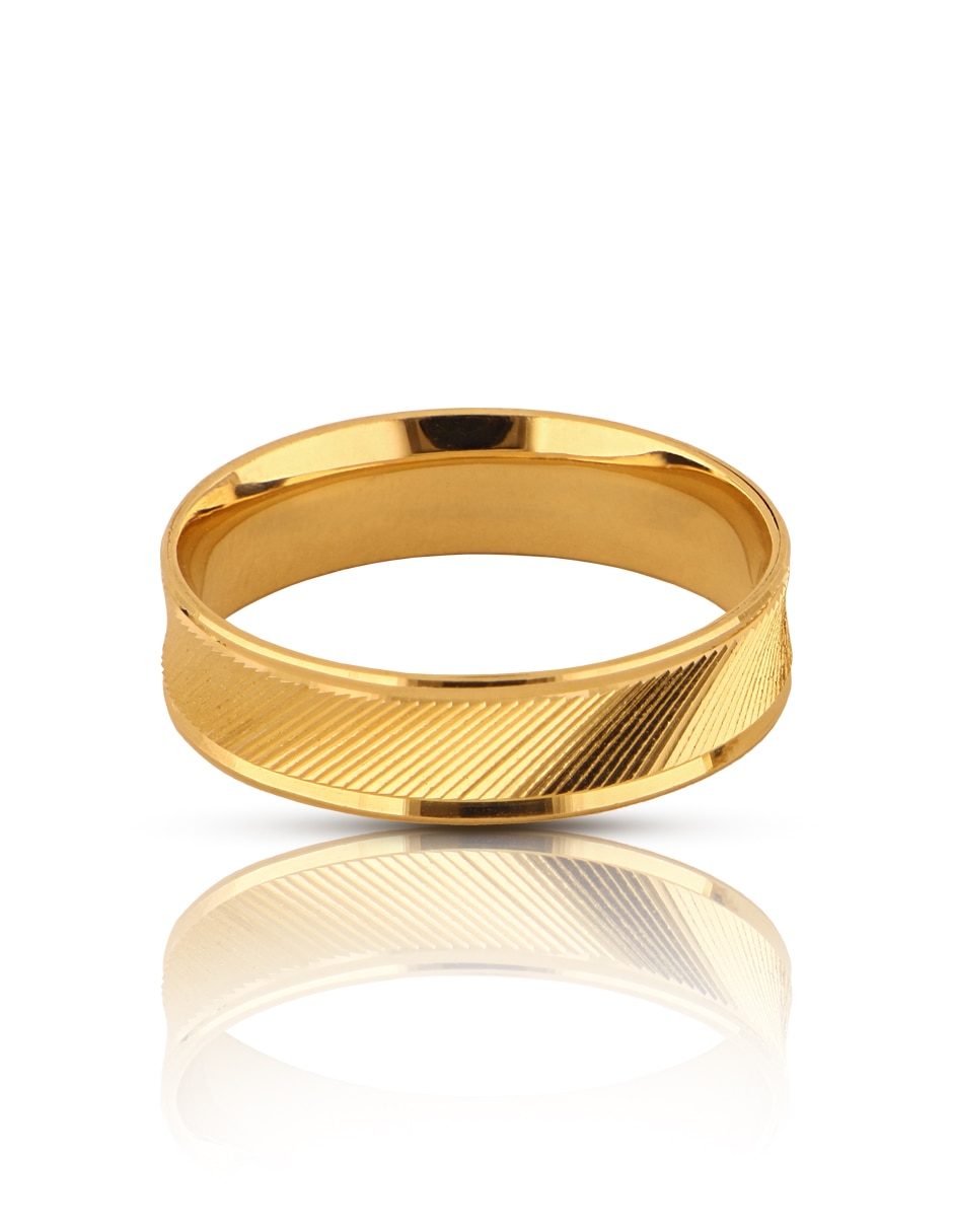Argolla de oro amarillo 14 k zirconia 3