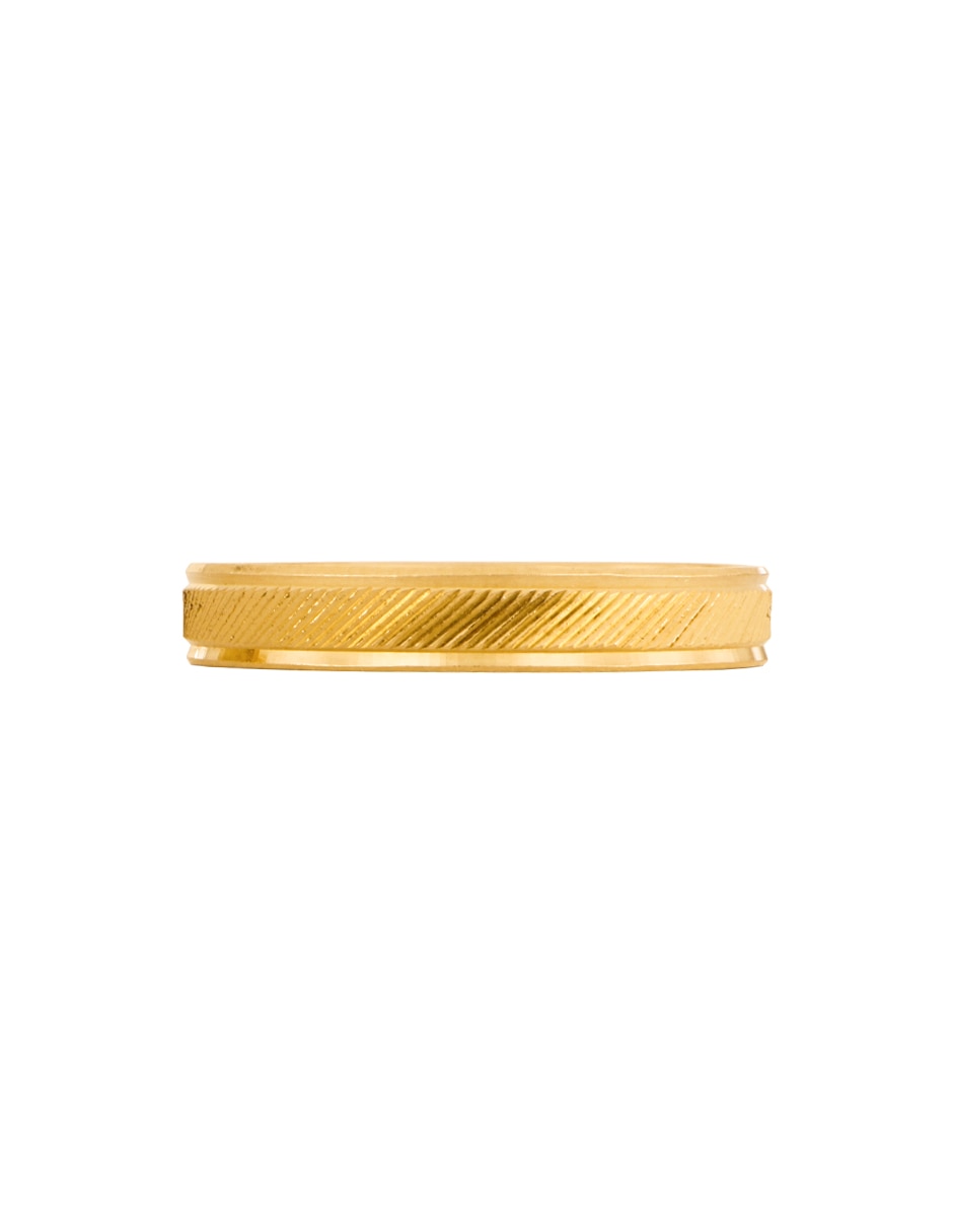 Argolla de oro amarillo 14 k zirconia 2