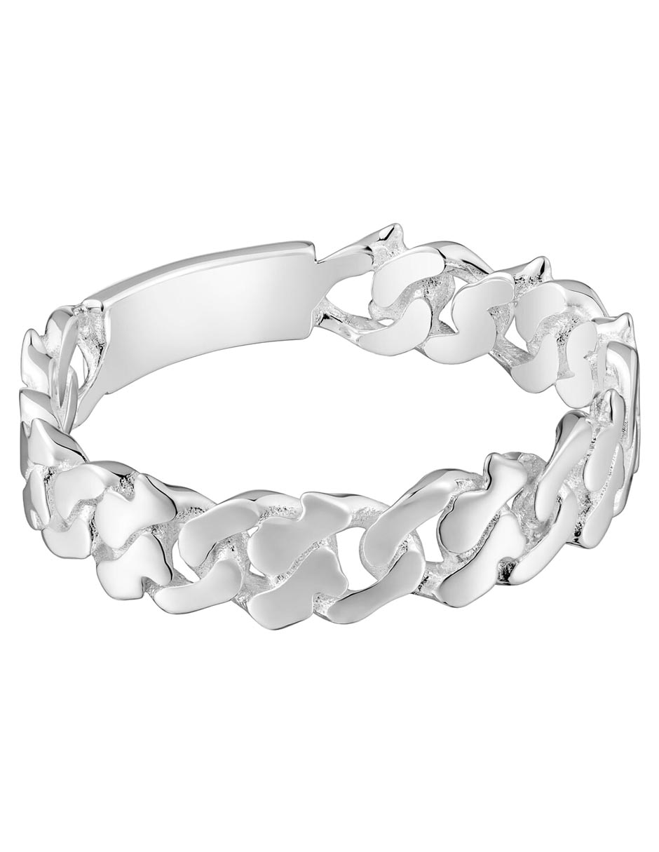 Anillo de oso Bear's Chain P 925 de plata brillante