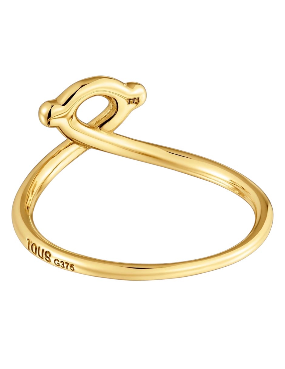 Anillo de oso Tous Infinity 10 k de oro brillante