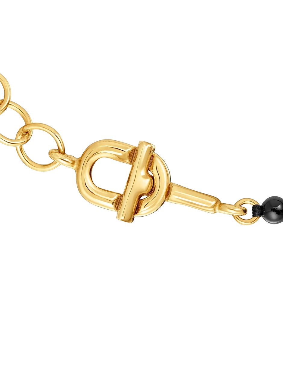 Pulsera Tous de plata P 925 Manifiesto con acabado baño de oro