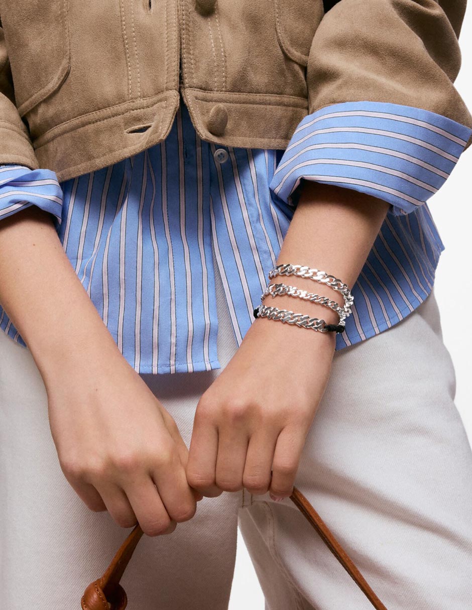 Pulsera Tous de plata P 925 Bears Chain con acabado brillante