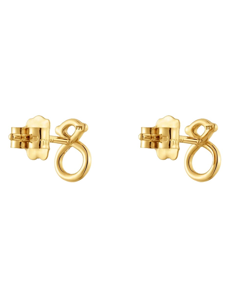 Broqueles de oso Tous Infinity de oro amarillo 9 K con acabado brillante 2