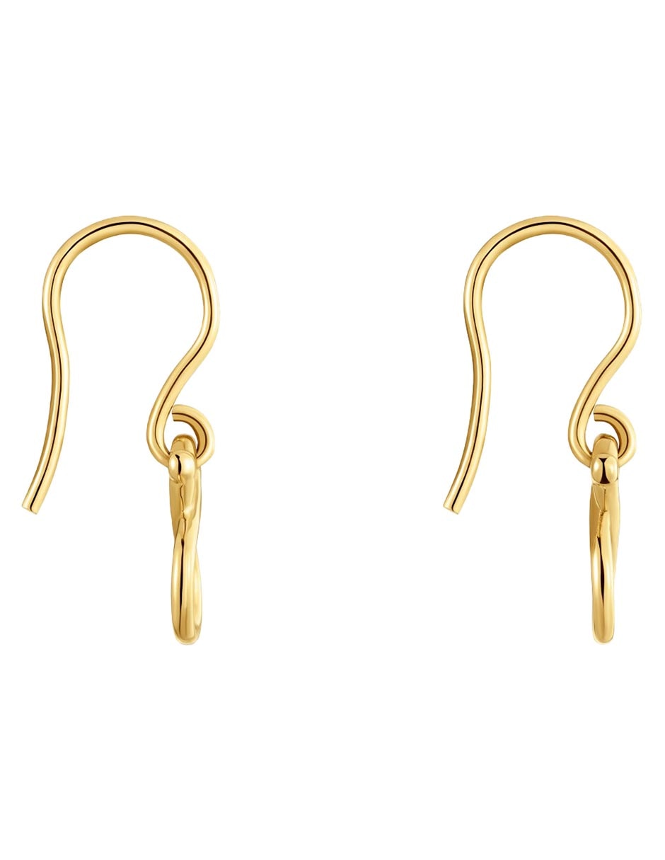 Aretes largos de oso Tous Infinity de oro amarillo 9 K con acabado brillante 3