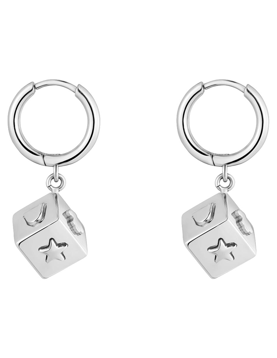 Aretes de cubo Charming con acabado brillante 2