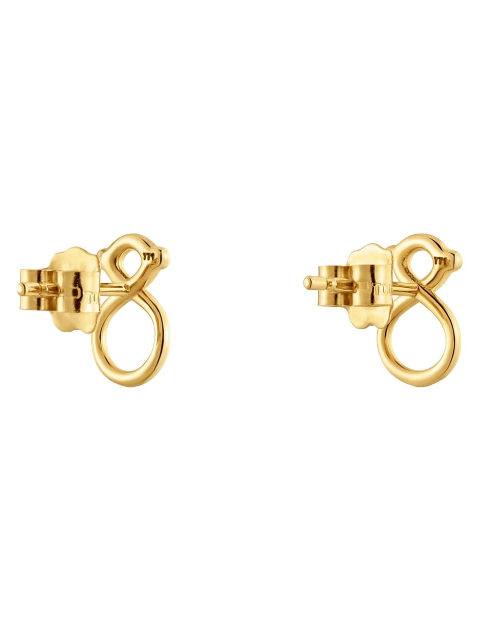 Broqueles de oso Tous Infinity de oro amarillo 9 K con acabado brillante 3