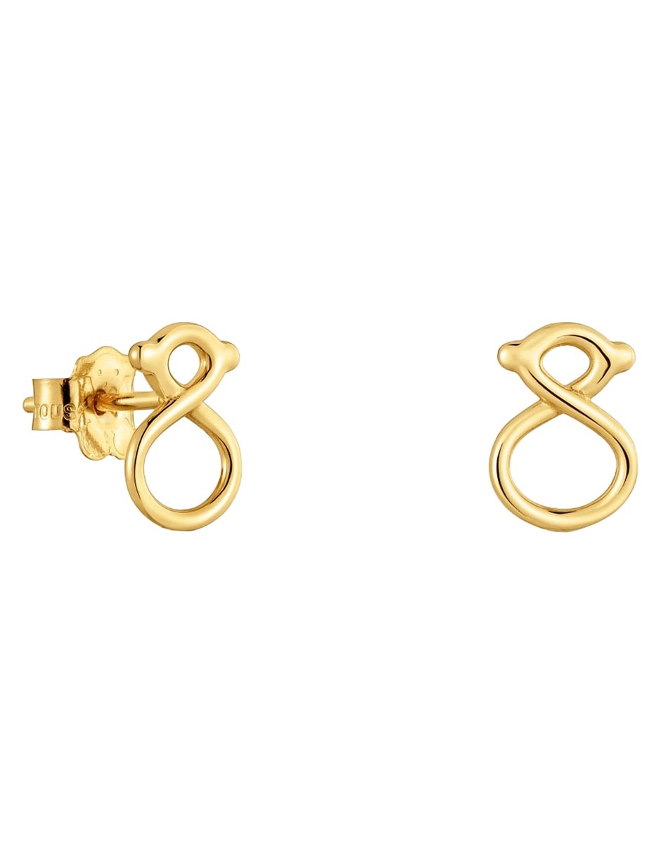 Broqueles de oso Tous Infinity de oro amarillo 9 K con acabado brillante
