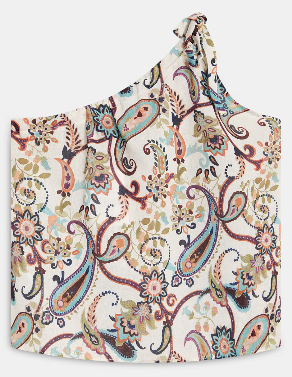 Top cuello asimétrico tirante delgado 5