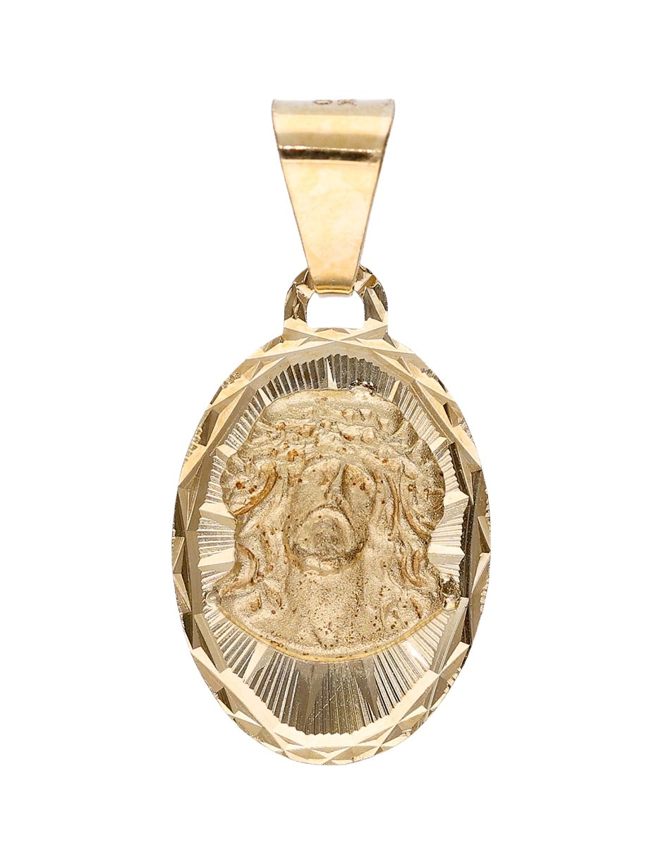 Medalla ovalada de oro amarillo 10 K 1