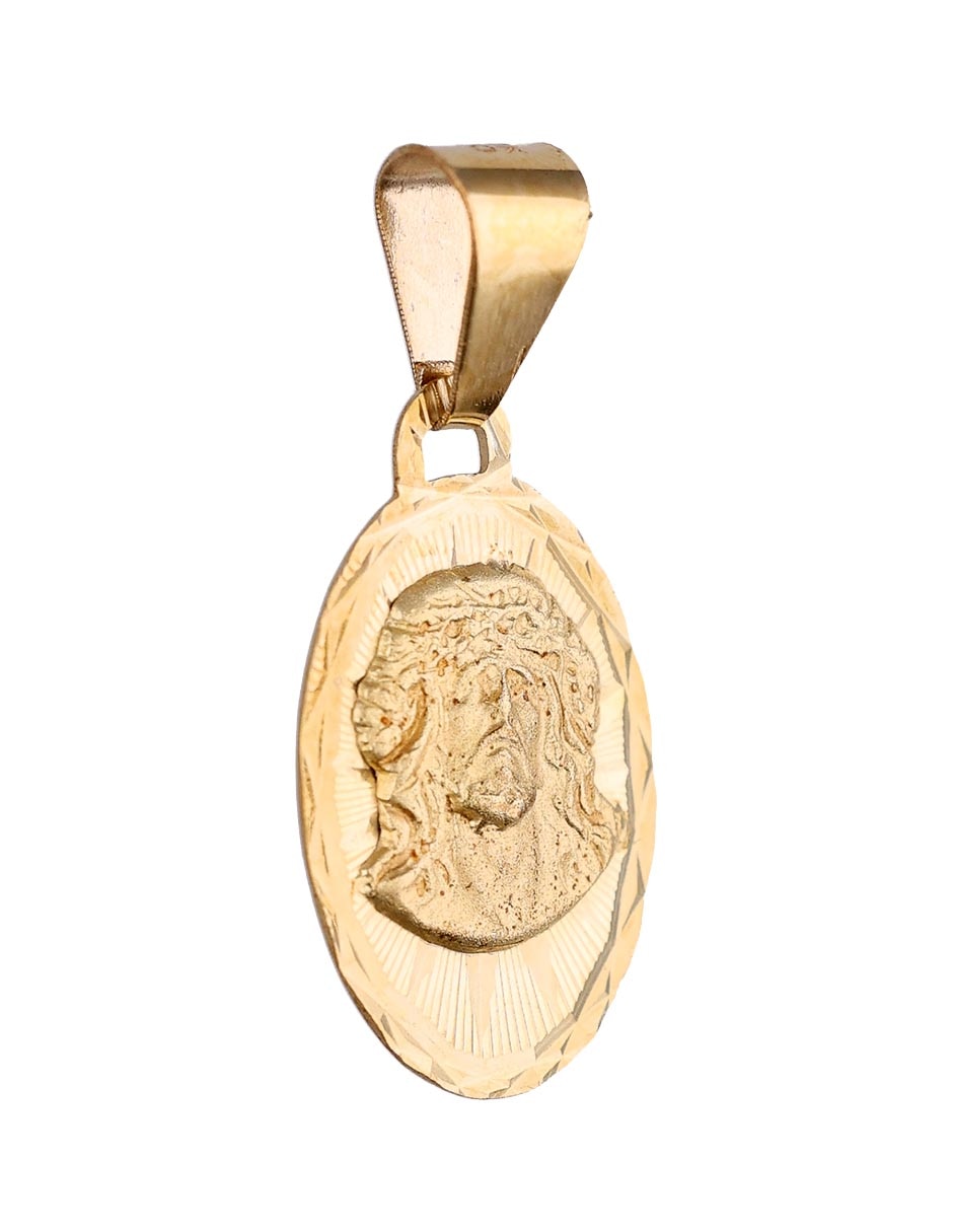 Medalla ovalada de oro amarillo 10 K