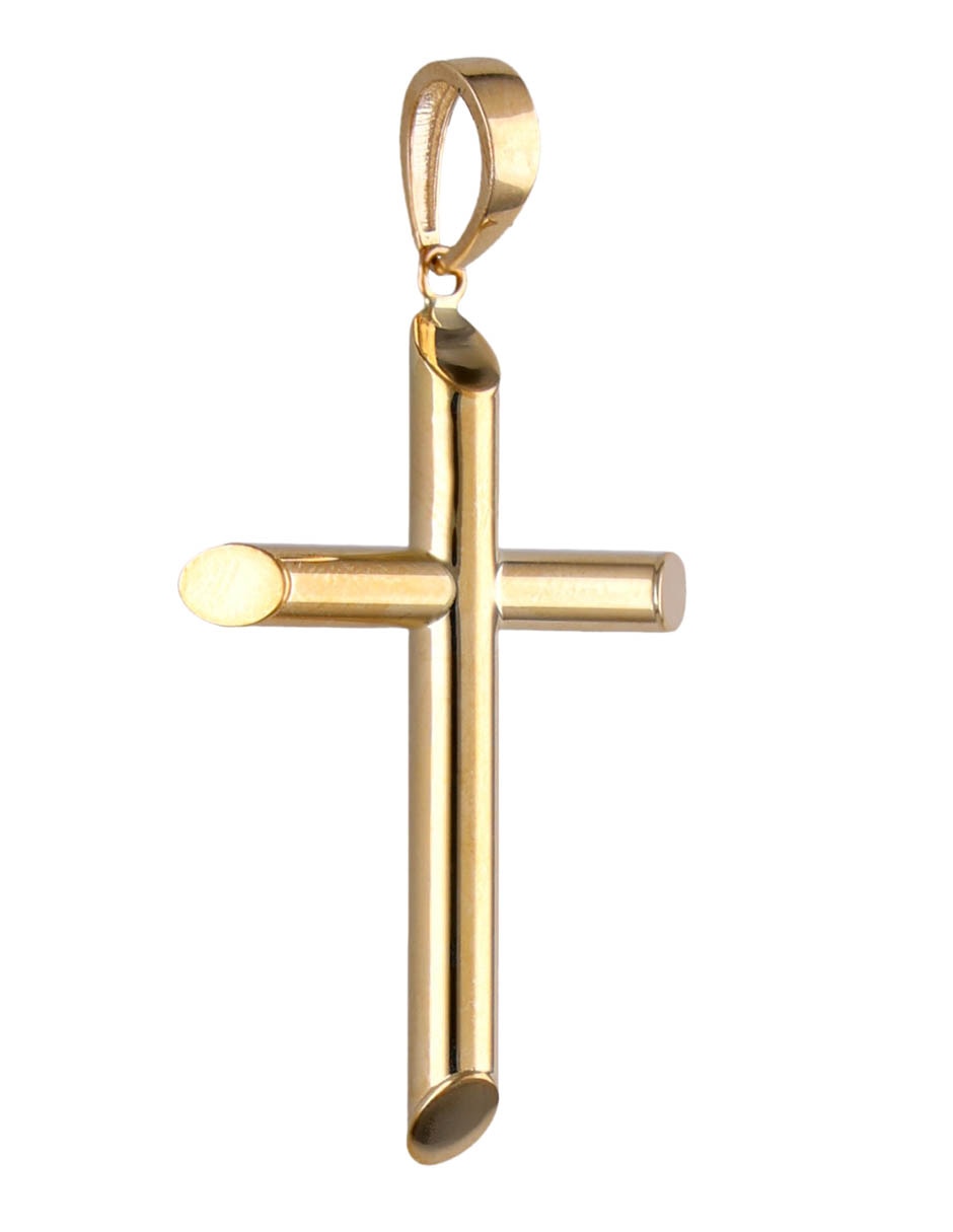 Dije de Cruz de oro amarillo 10 K 3