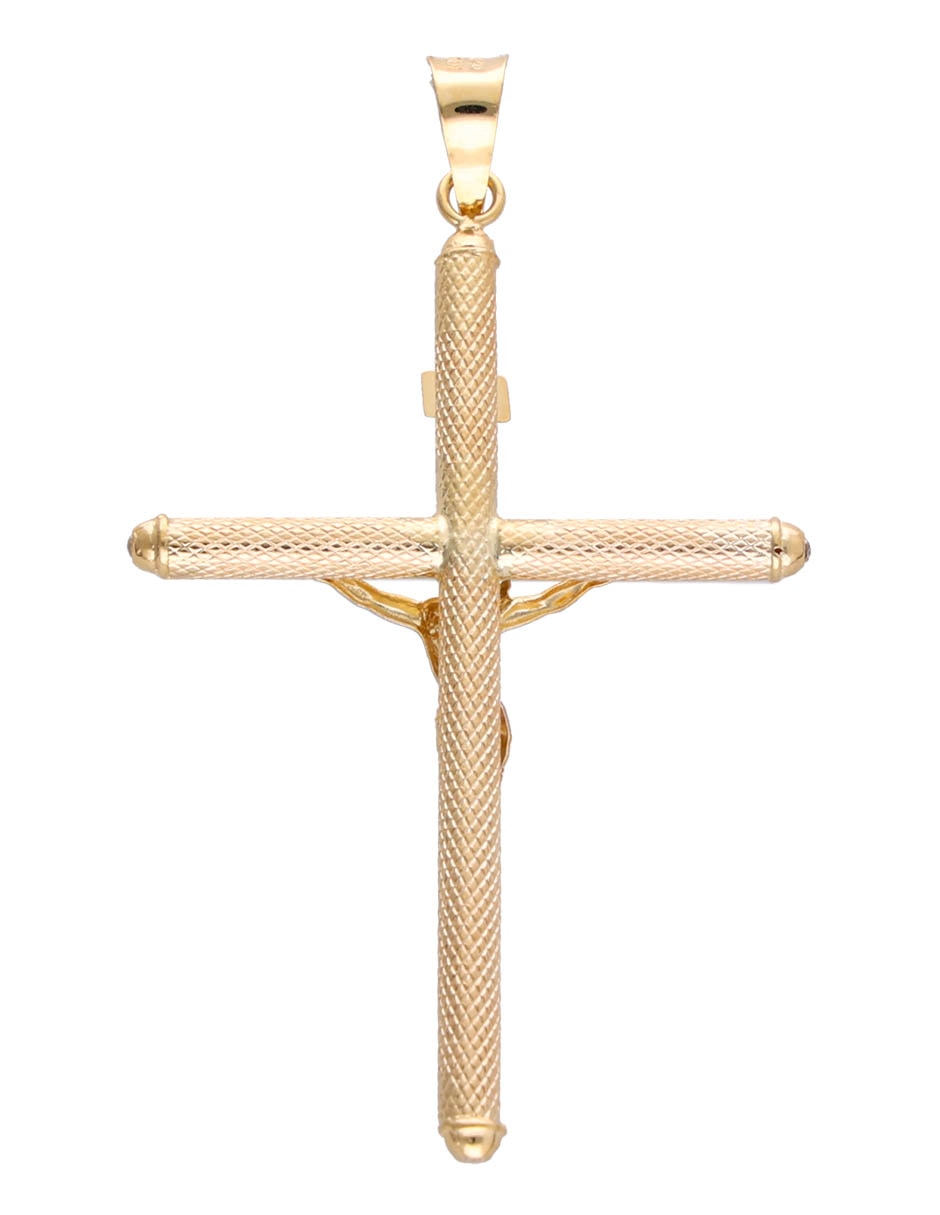 Dije de cruz de oro amarillo