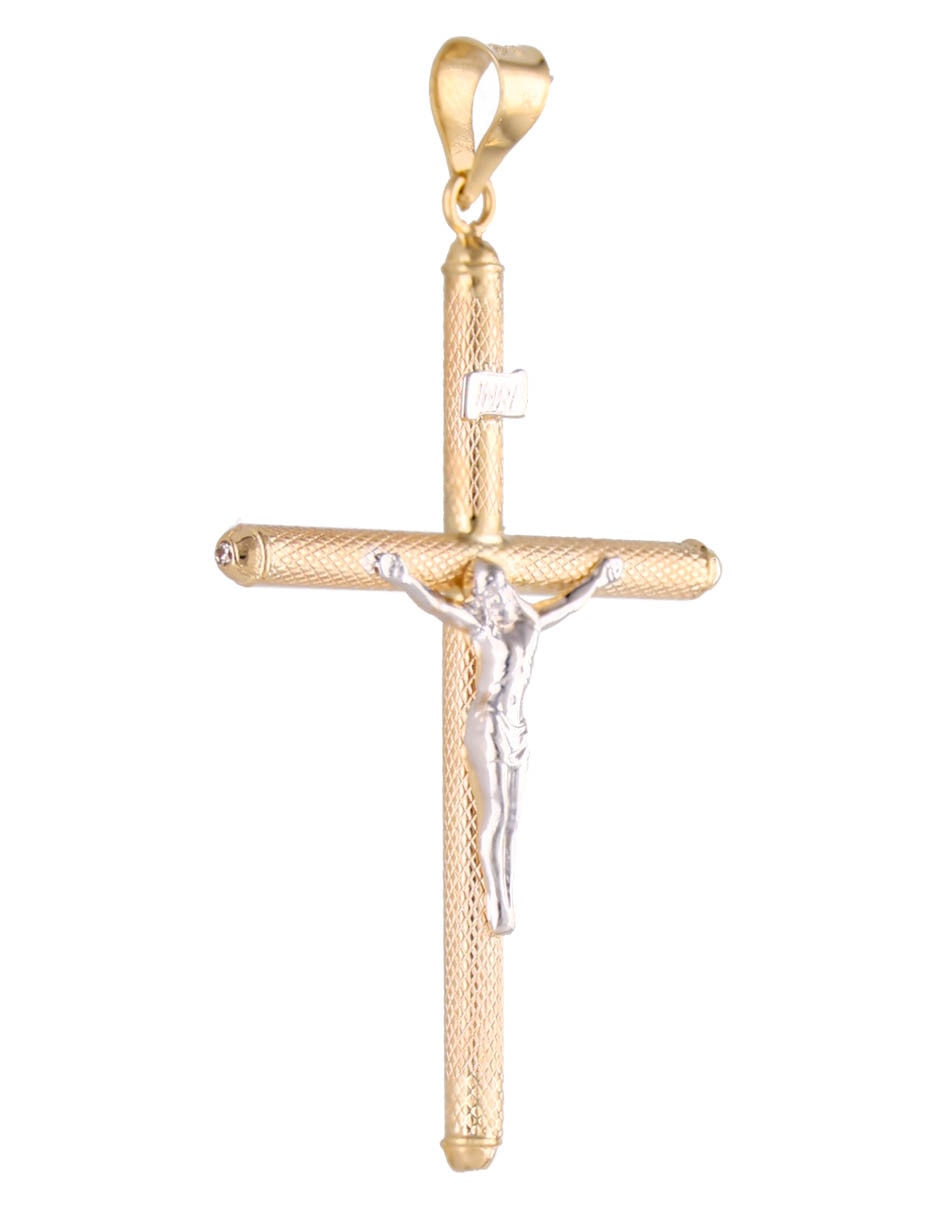 Dije de cruz de oro amarillo 3
