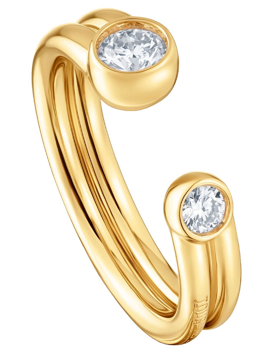Anillo con gema Tous Straight LGD P 925 de plata baño de oro