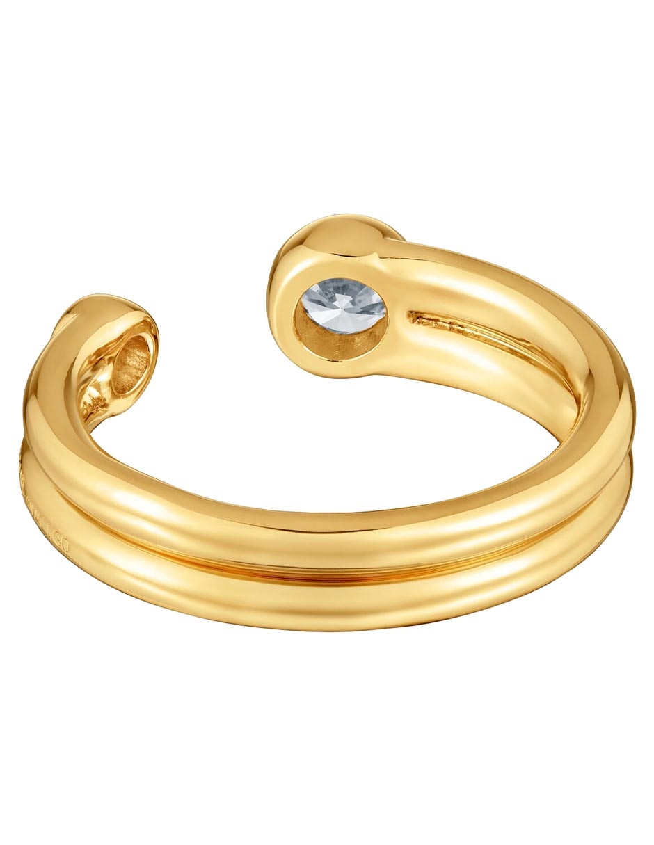 Anillo con gema Tous Straight LGD P 925 de plata baño de oro