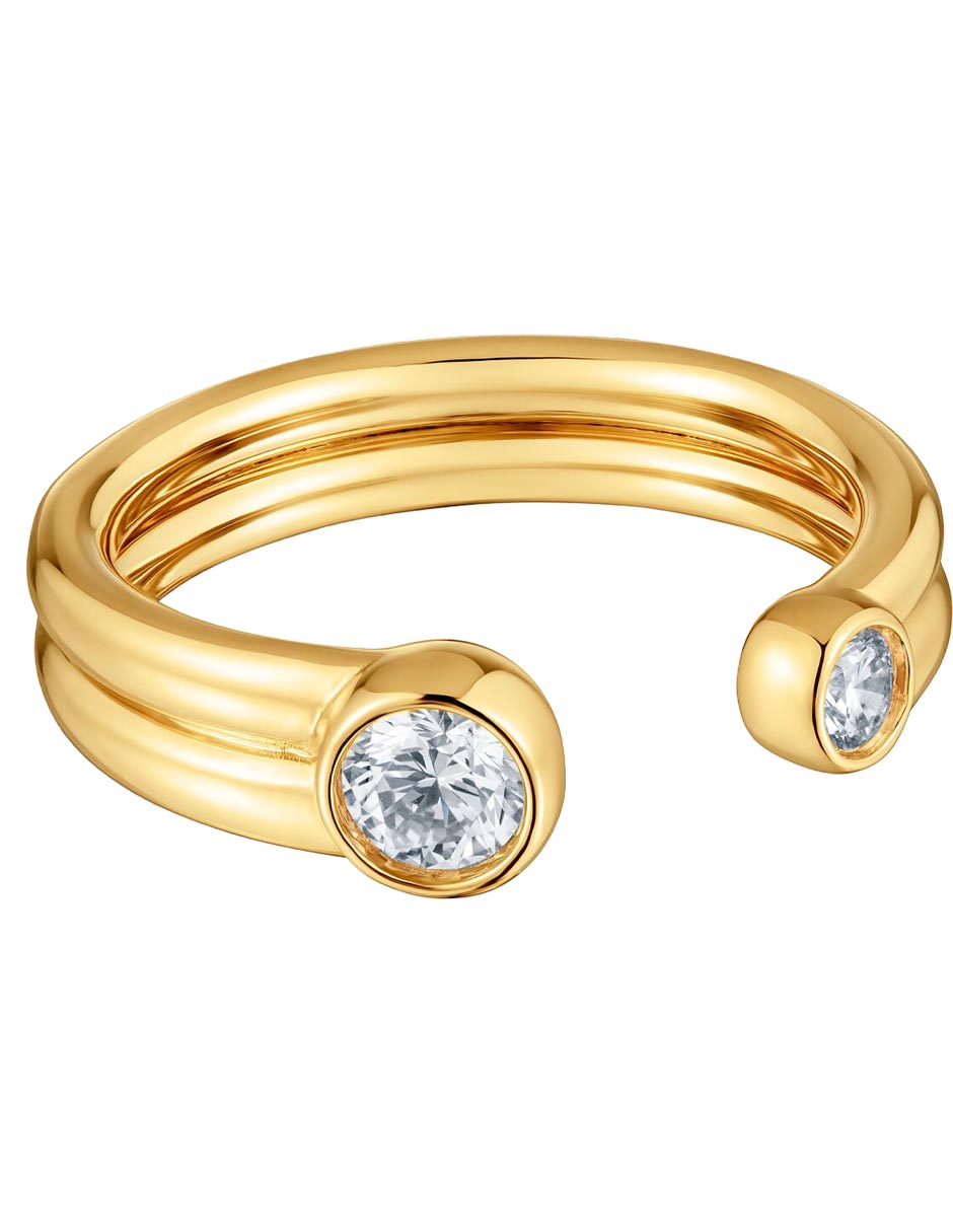 Anillo con gema Tous Straight LGD P 925 de plata baño de oro