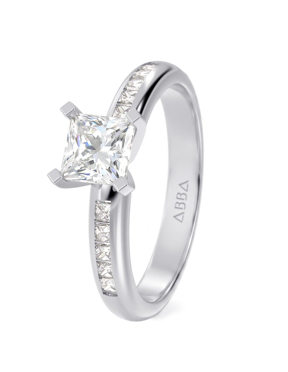 Anillo de compromiso de oro 14 k 3