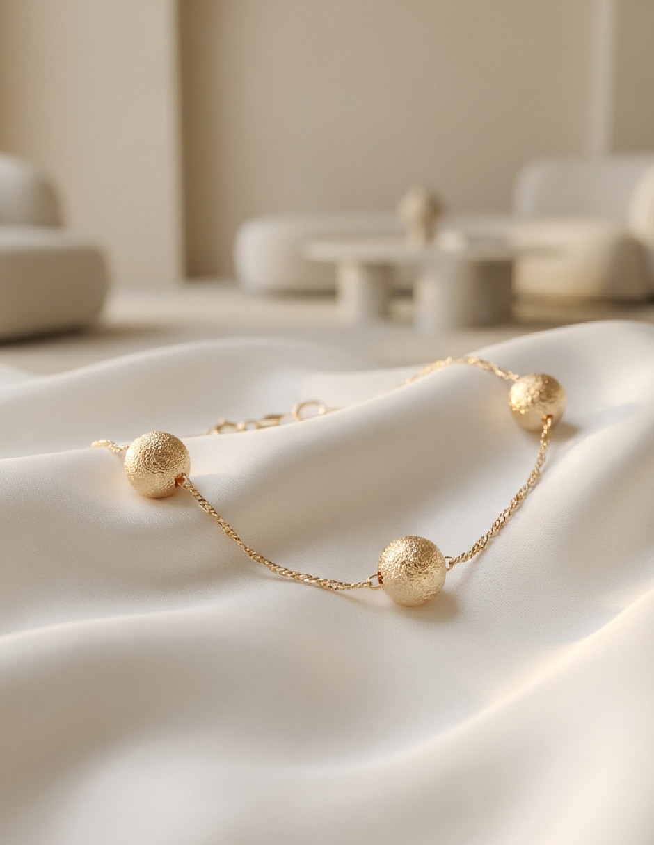 Pulsera de oro laminado 18 K acabado brillante 2