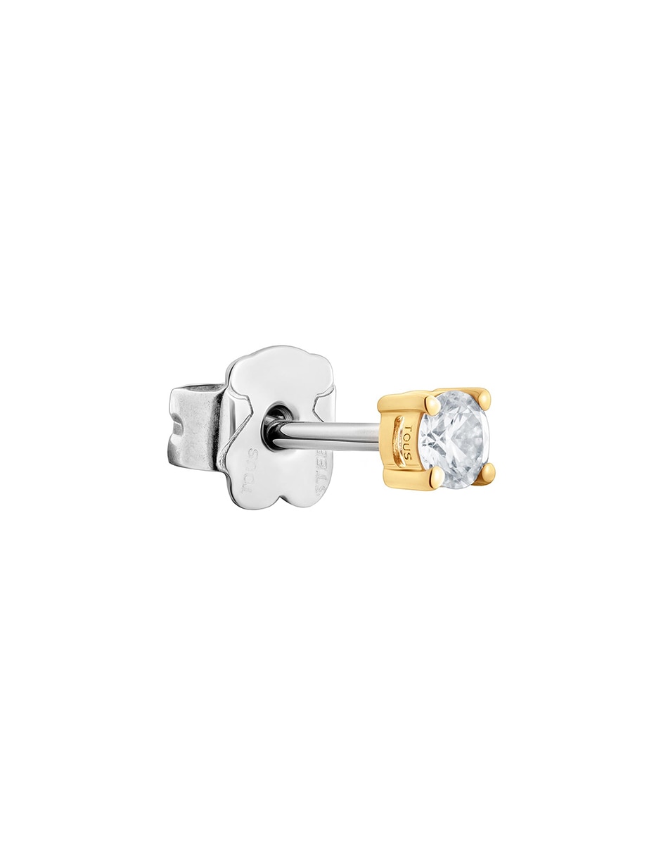 Arete Shine LGD de oro 14 K con acabado brillante diamante 5
