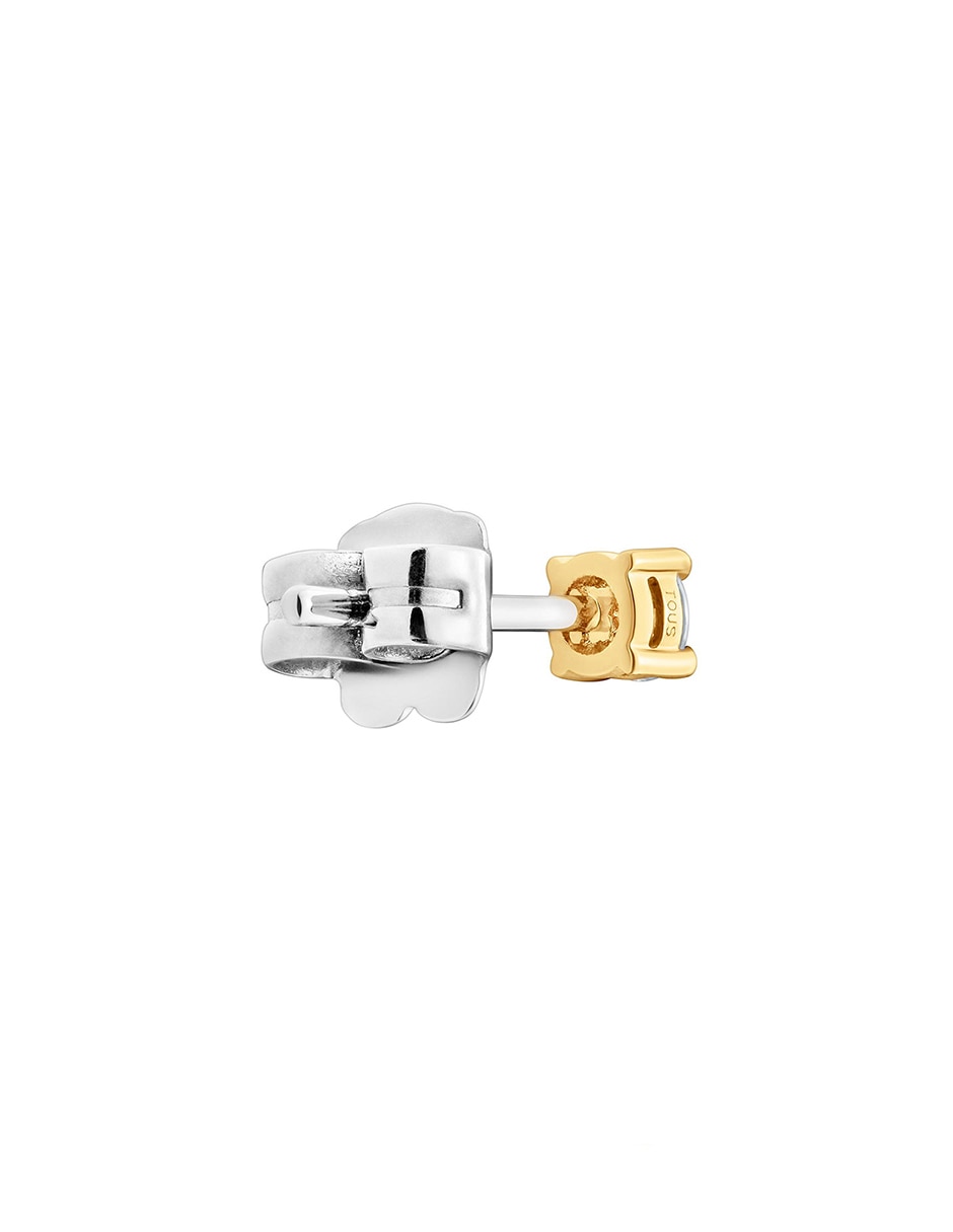 Arete Shine LGD de oro 14 K con acabado brillante diamante 3