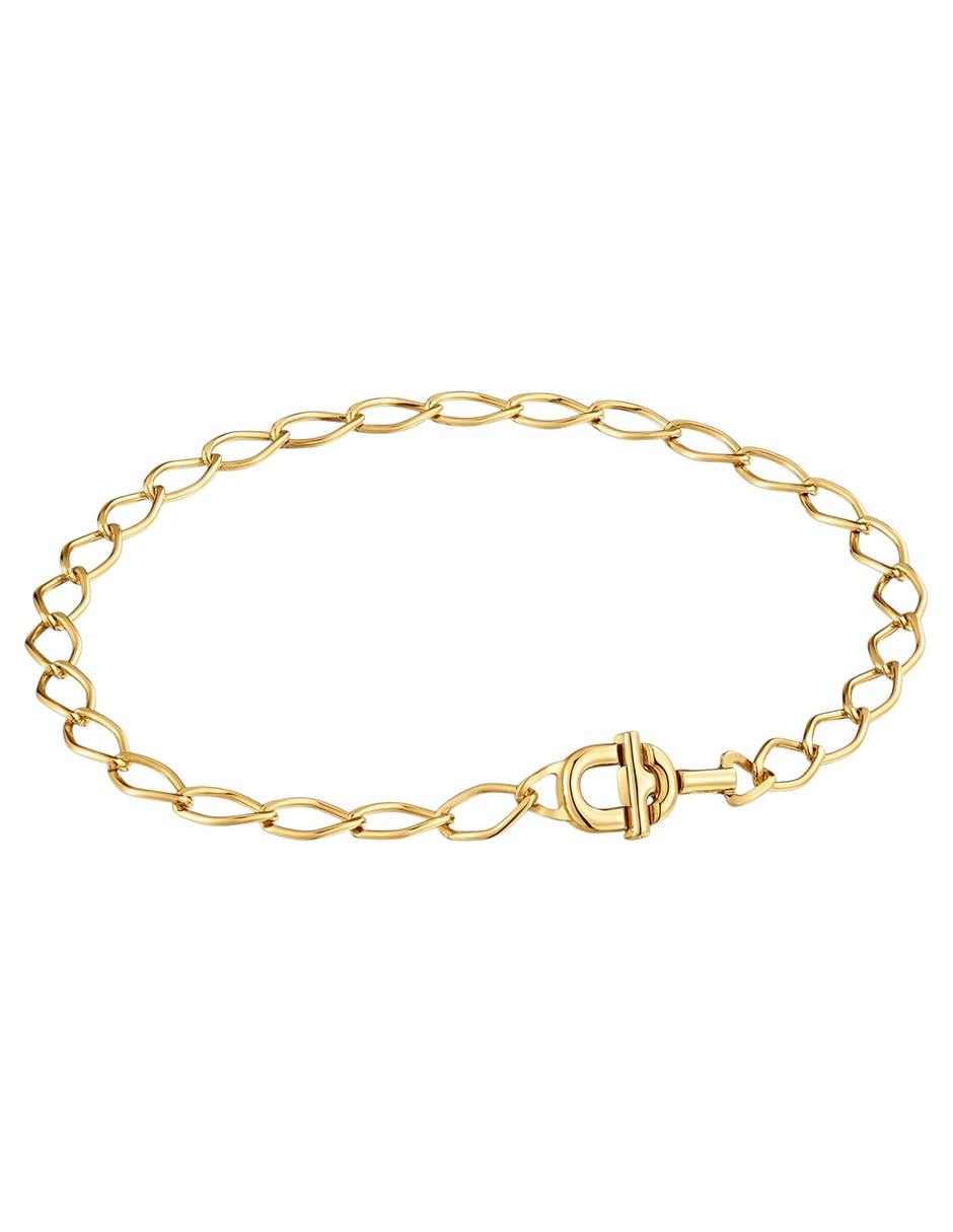 Pulsera de Plata P 925 Manifesto acabado baño de oro 1